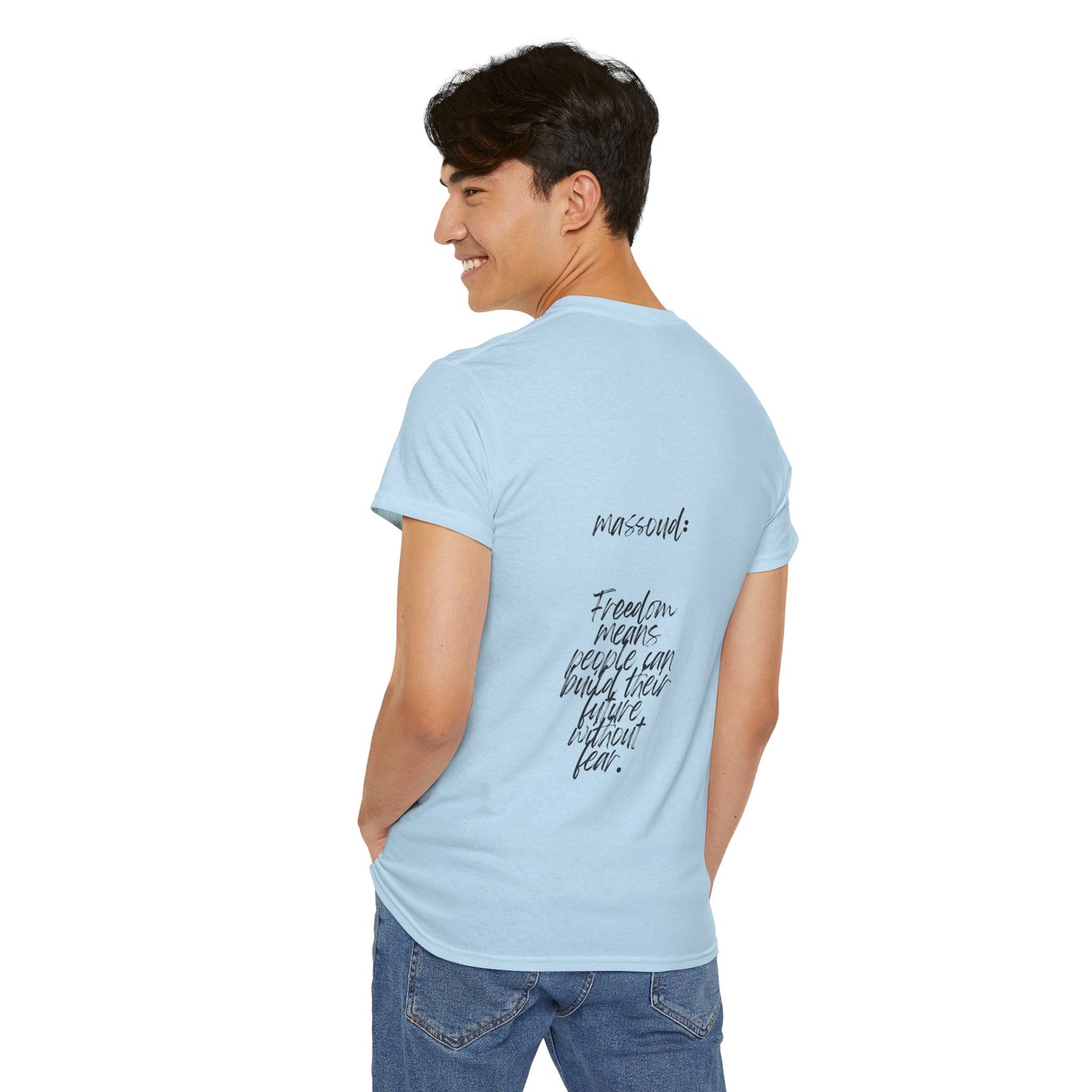 Massoud Inspirational Tee | Unisex Heavy Cotton T-Shirt, Motivational Shirt, Gift for Activists, Freedom Quote Tee, Casual Streetwear