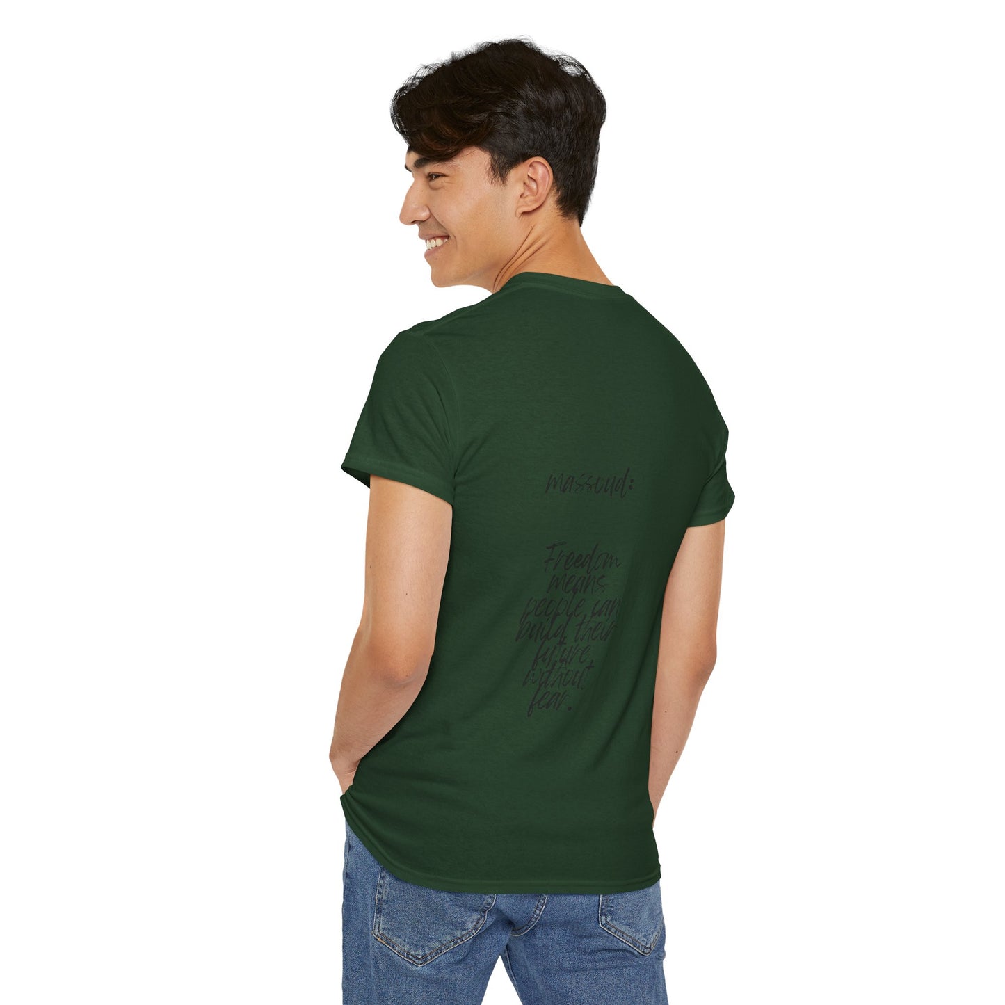 Massoud Inspirational Tee | Unisex Heavy Cotton T-Shirt, Motivational Shirt, Gift for Activists, Freedom Quote Tee, Casual Streetwear