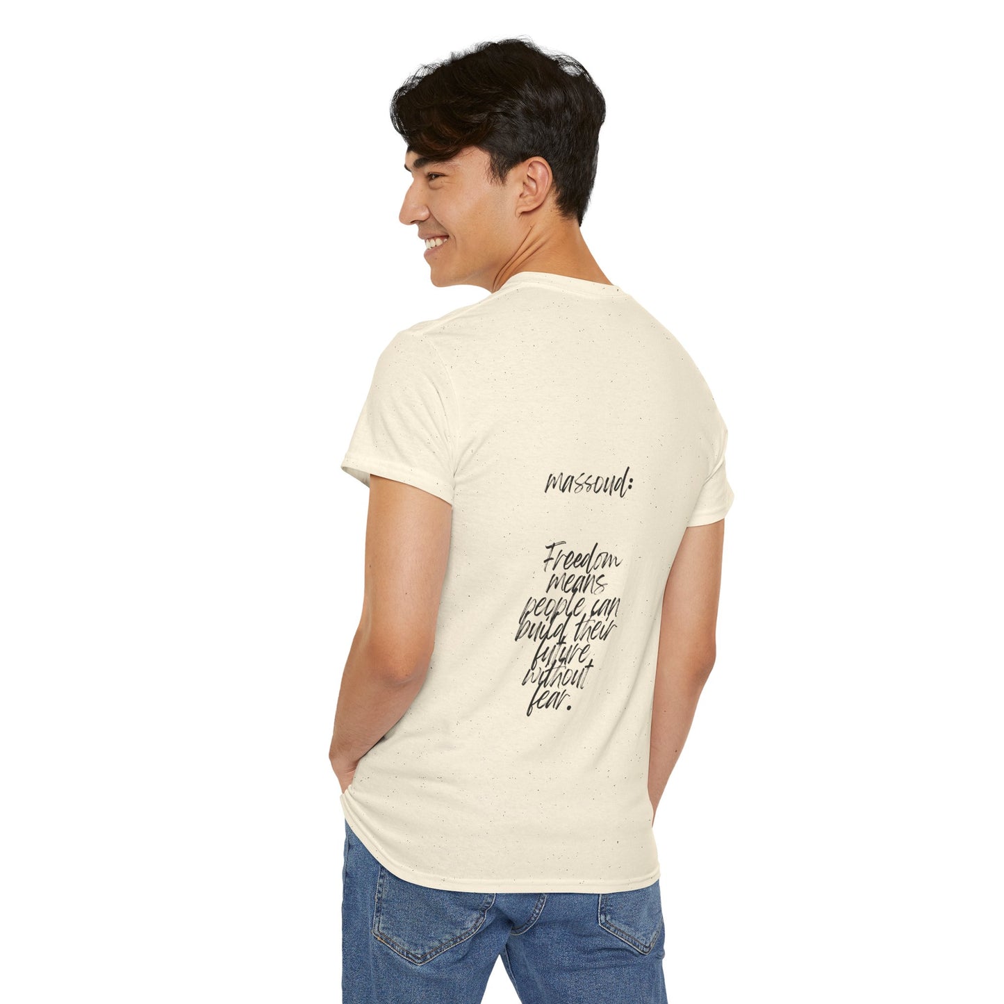 Massoud Inspirational Tee | Unisex Heavy Cotton T-Shirt, Motivational Shirt, Gift for Activists, Freedom Quote Tee, Casual Streetwear