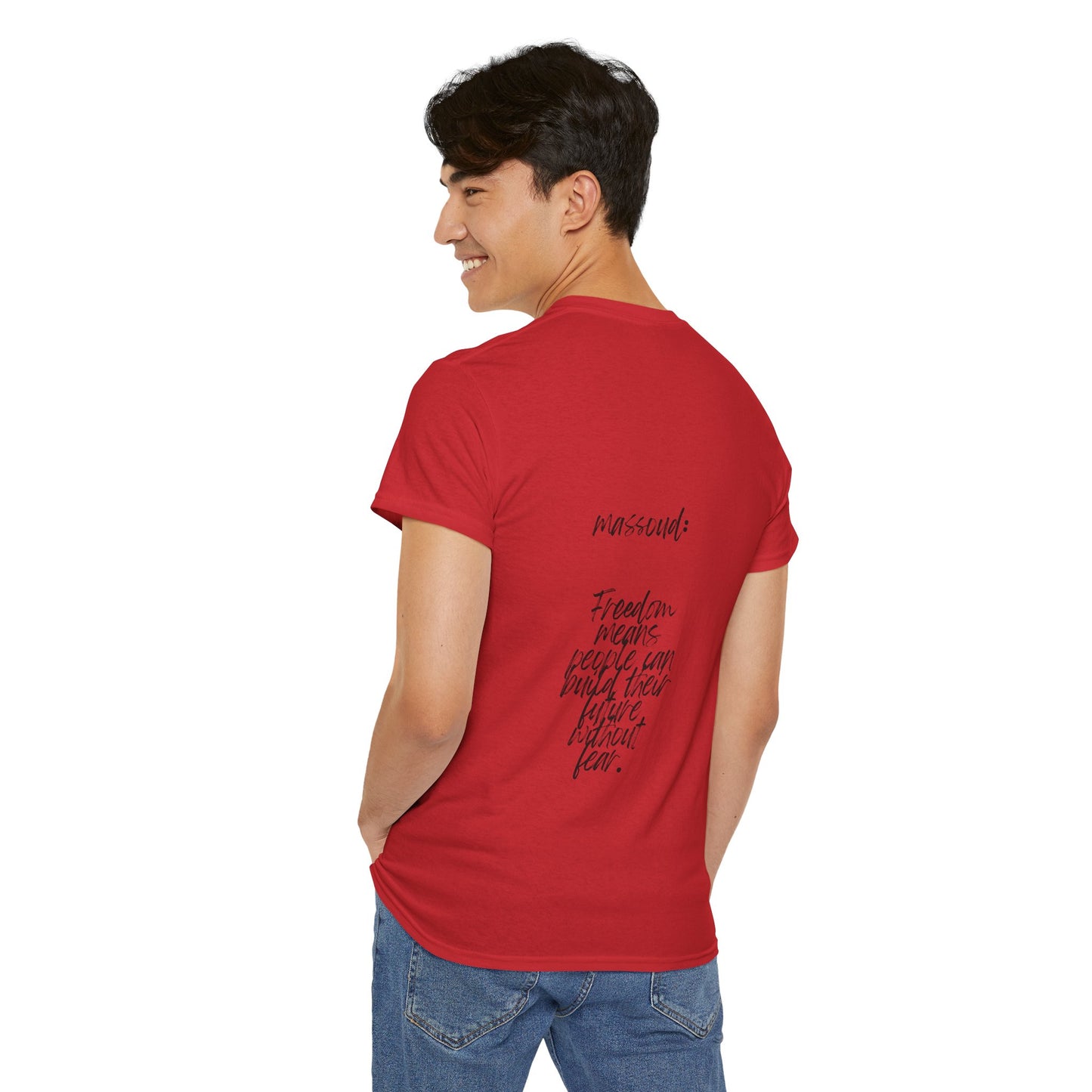 Massoud Inspirational Tee | Unisex Heavy Cotton T-Shirt, Motivational Shirt, Gift for Activists, Freedom Quote Tee, Casual Streetwear