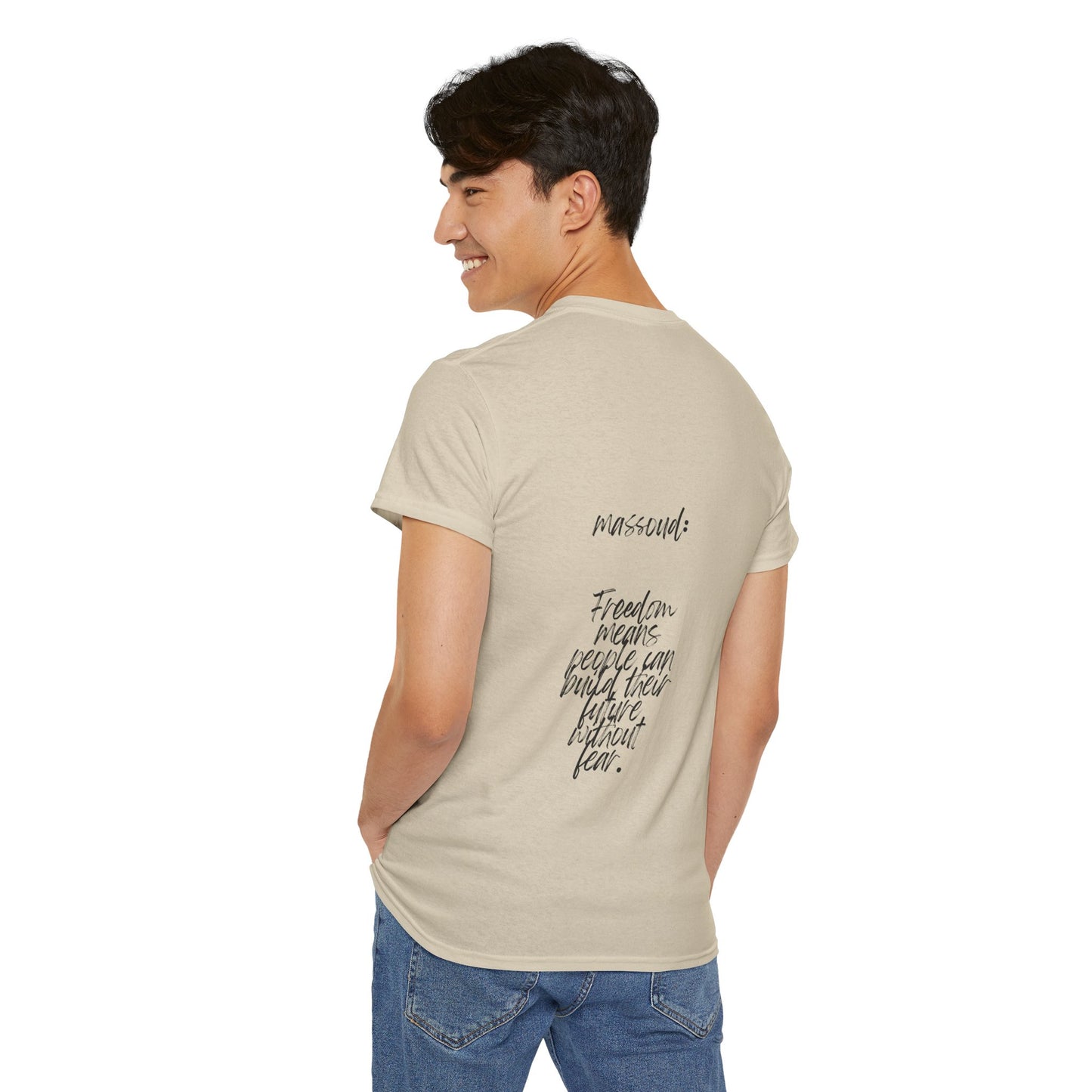 Massoud Inspirational Tee | Unisex Heavy Cotton T-Shirt, Motivational Shirt, Gift for Activists, Freedom Quote Tee, Casual Streetwear