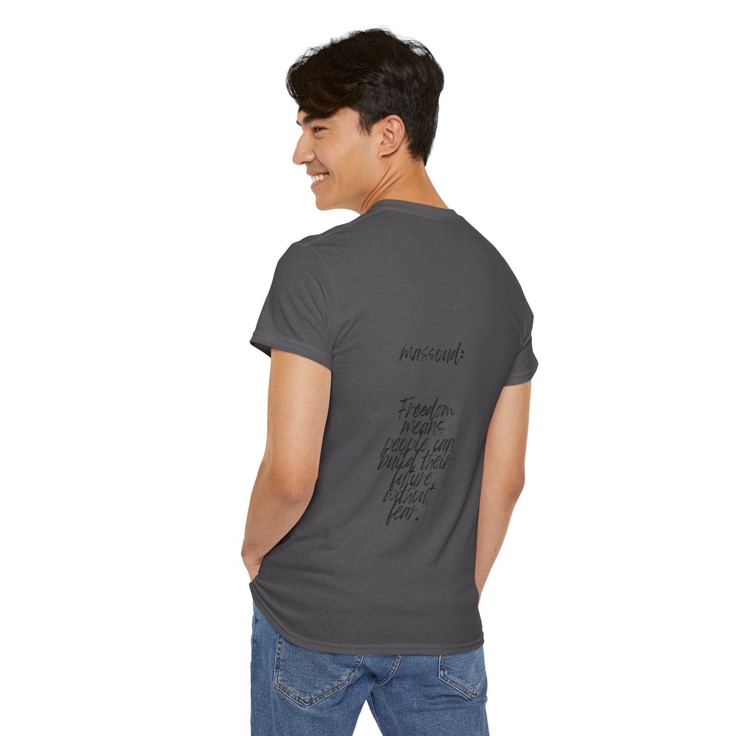 Massoud Inspirational Tee | Unisex Heavy Cotton T-Shirt, Motivational Shirt, Gift for Activists, Freedom Quote Tee, Casual Streetwear