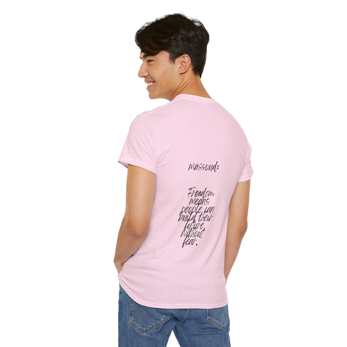 Massoud Inspirational Tee | Unisex Heavy Cotton T-Shirt, Motivational Shirt, Gift for Activists, Freedom Quote Tee, Casual Streetwear